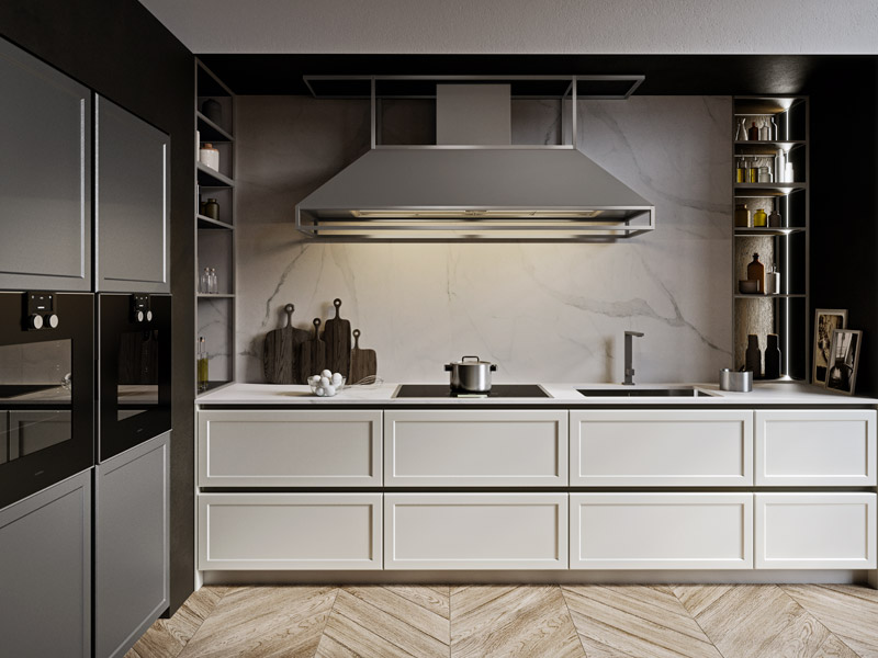 Venta online de cocinas de madera roble lacado a medida